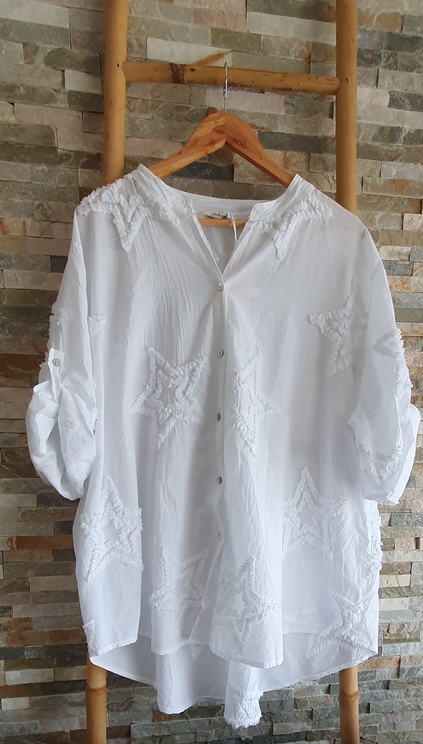 Chemise blanche étoiles