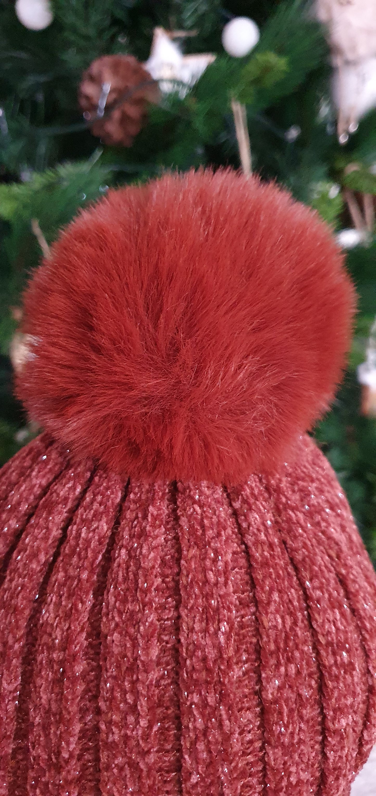 Bonnet pompon Terracotta femme