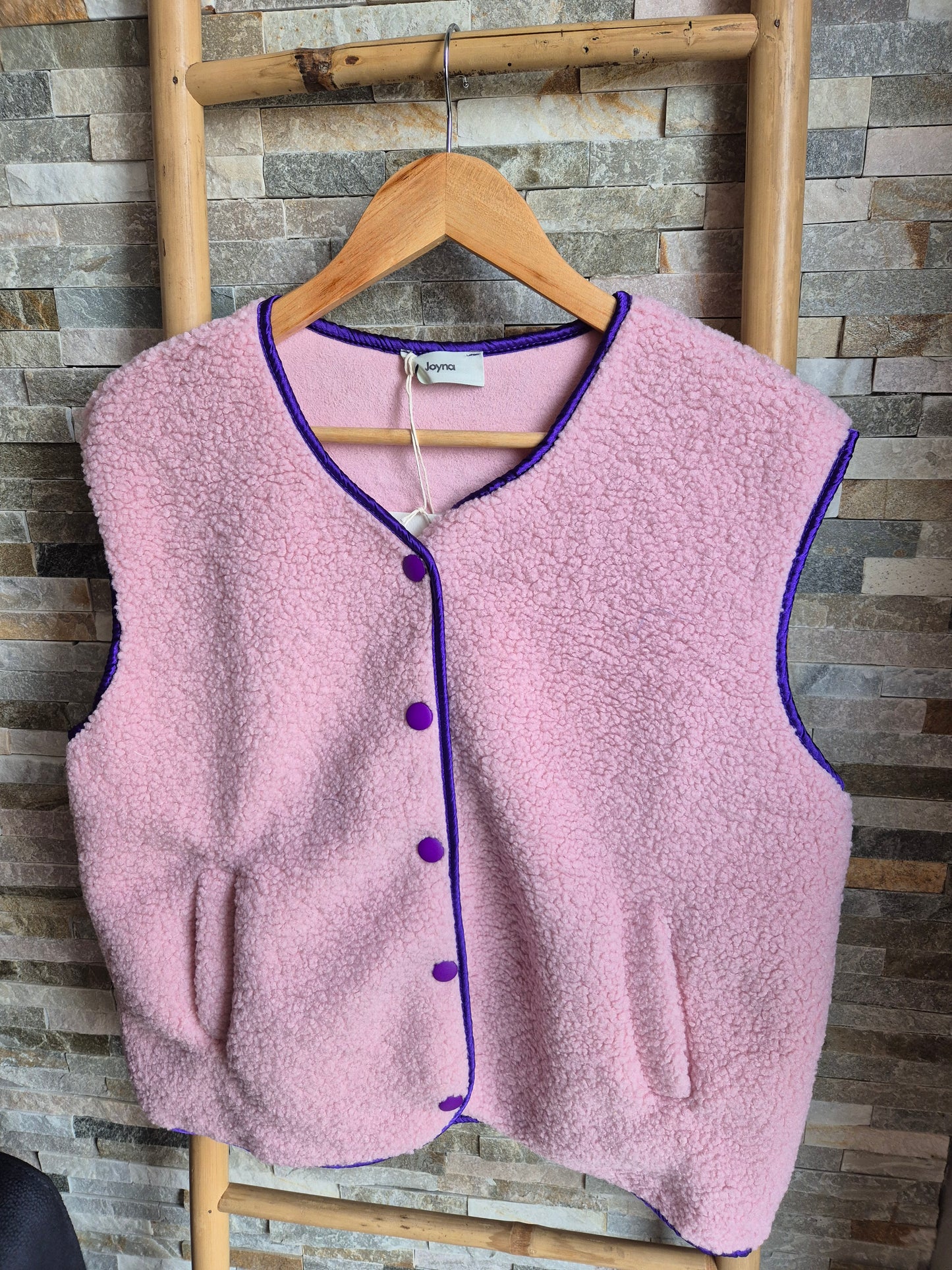 Gilet rose pastel