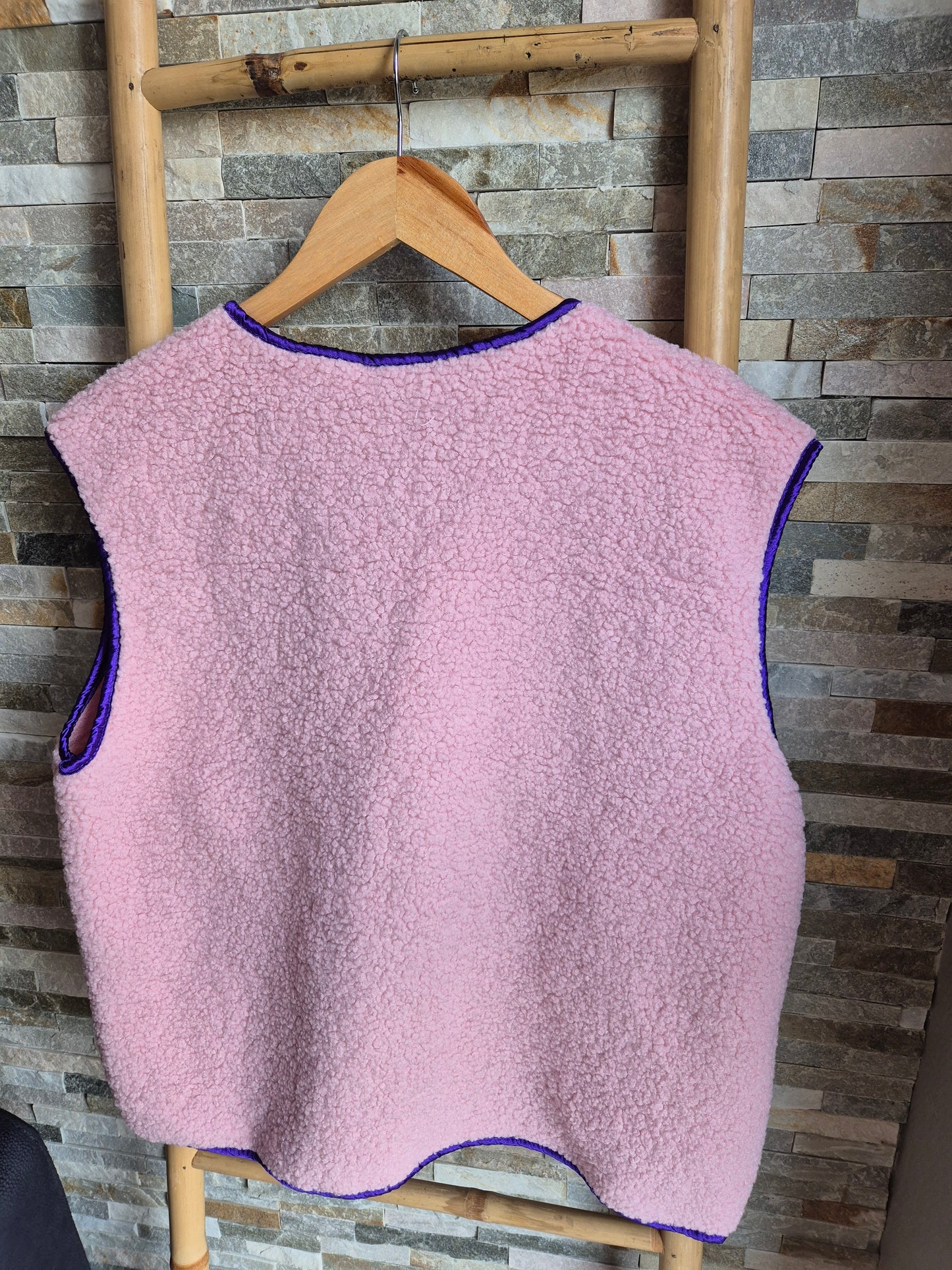 Gilet rose pastel