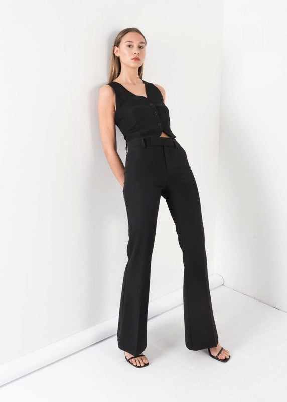 Pantalon noir trousers flared