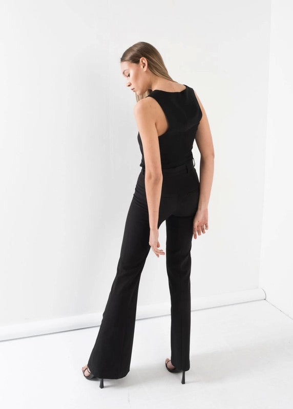 Pantalon noir trousers flared