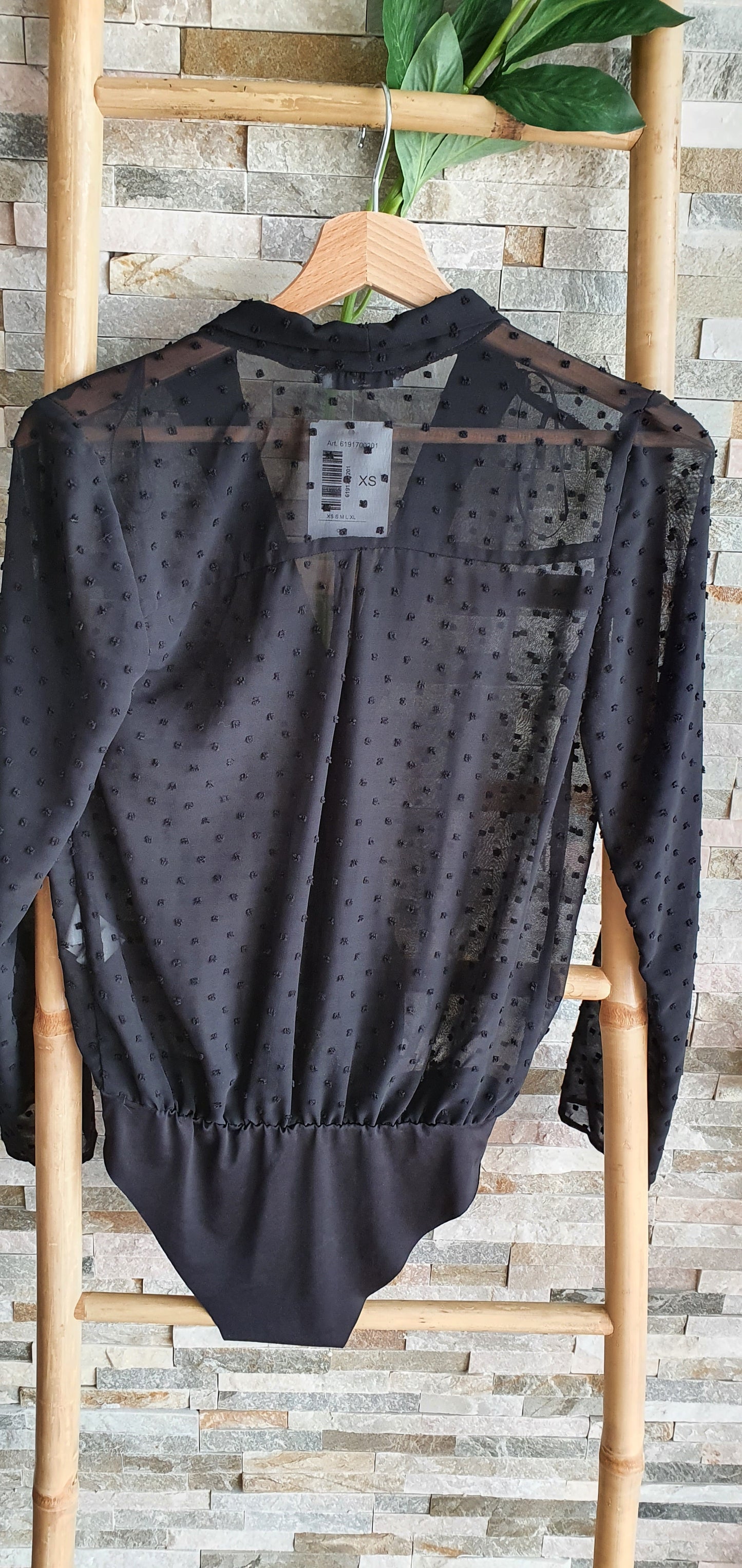 Body noir manches longues
