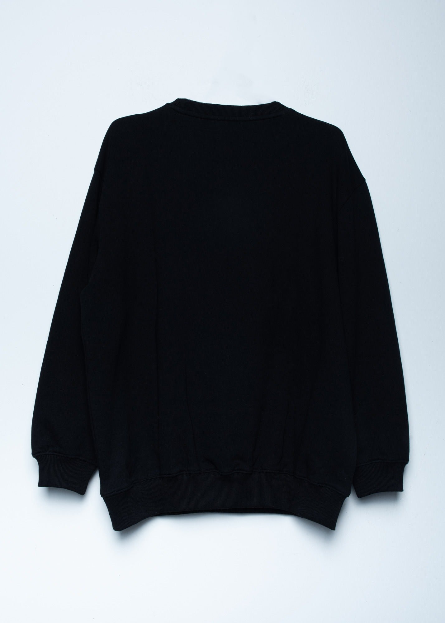 Sweat-shirt noir motif de fille brodé