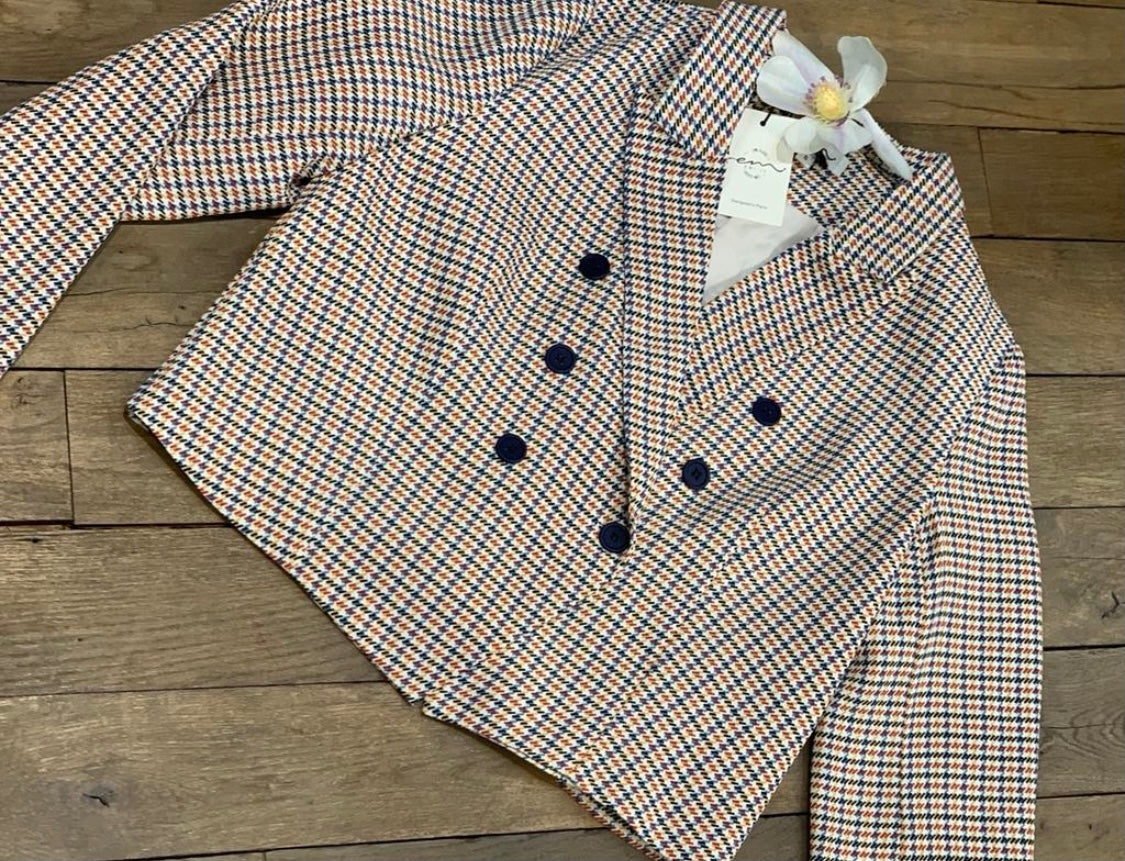 Jolie Veste blazer pied de poule
