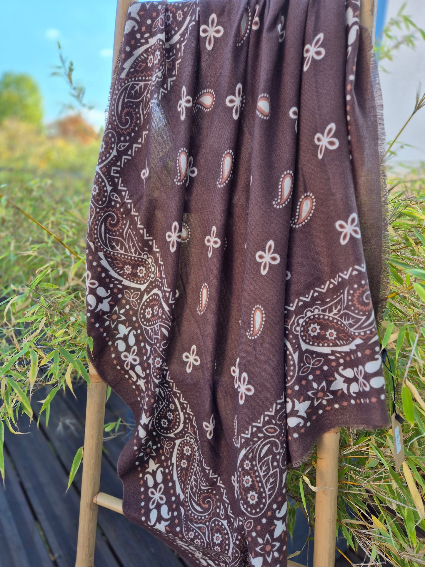 Écharpe Bandana Chocolat