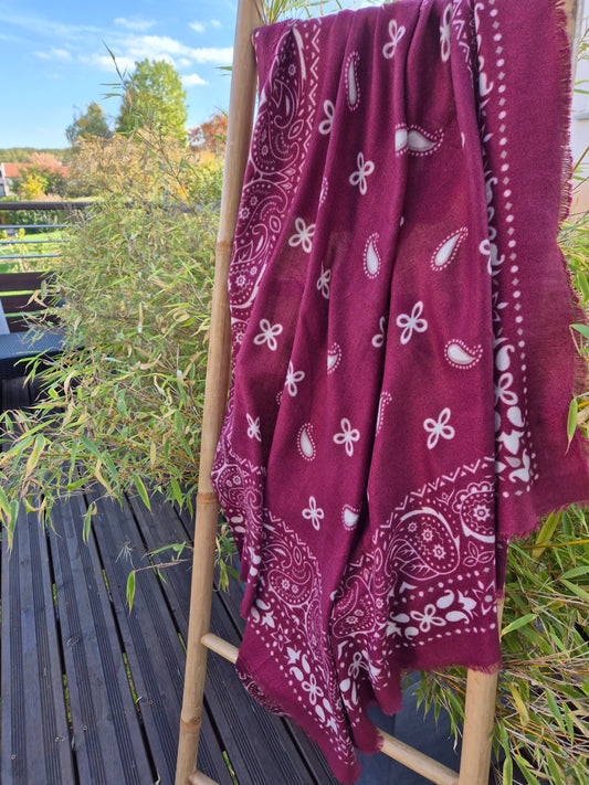 Écharpe Bandana Bordeaux
