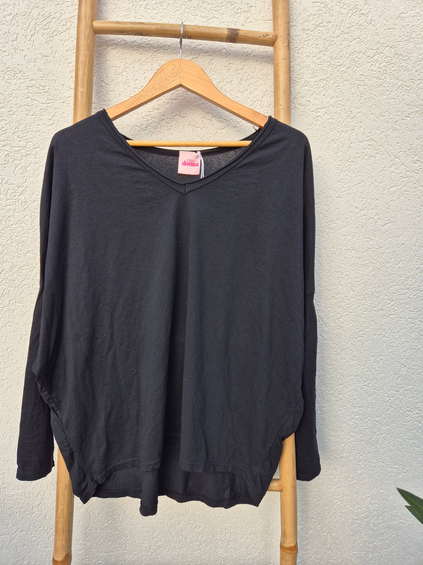 Tee-shirt Maya Col V Noir