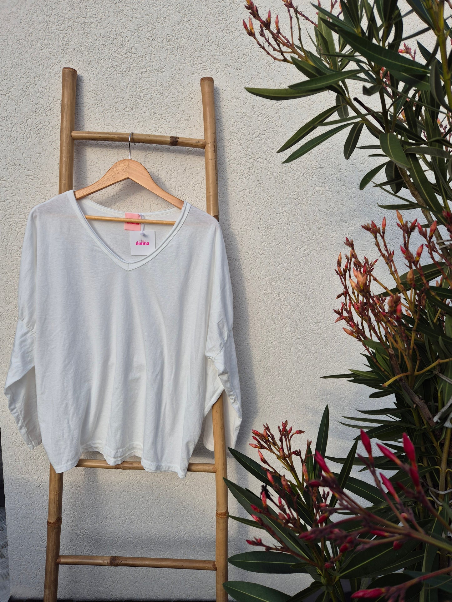 Tee-shirt Maya Col V Blanc